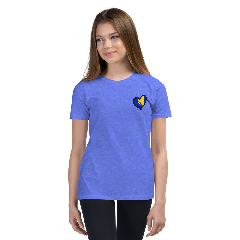 Kids Bosnian Heart Short Sleeve T-Shirt Unisex