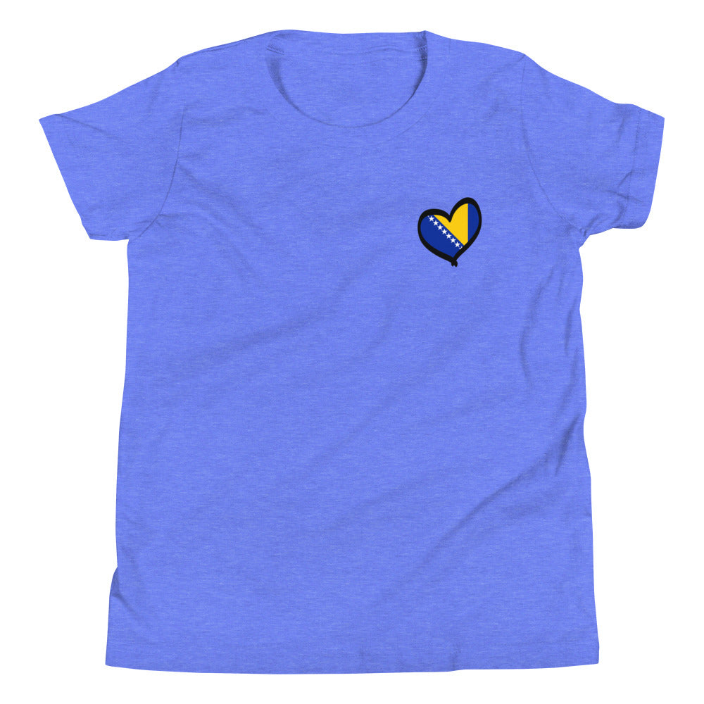 Kids Bosnian Heart Short Sleeve T-Shirt Unisex