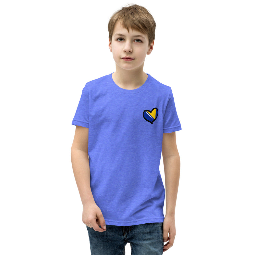 Kids Bosnian Heart Short Sleeve T-Shirt Unisex