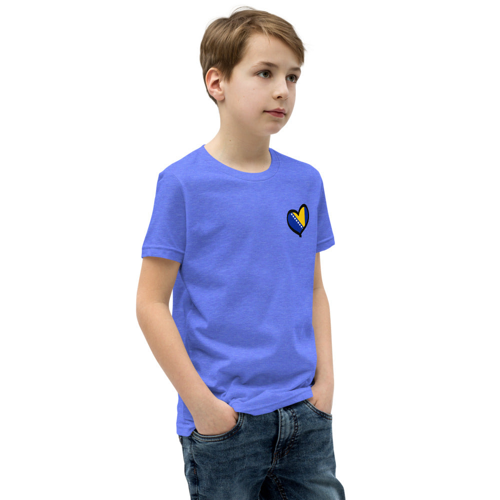 Kids Bosnian Heart Short Sleeve T-Shirt Unisex