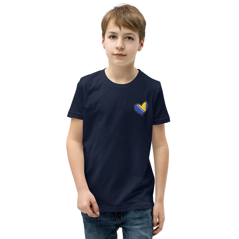 Kids Bosnian Heart Short Sleeve T-Shirt Unisex