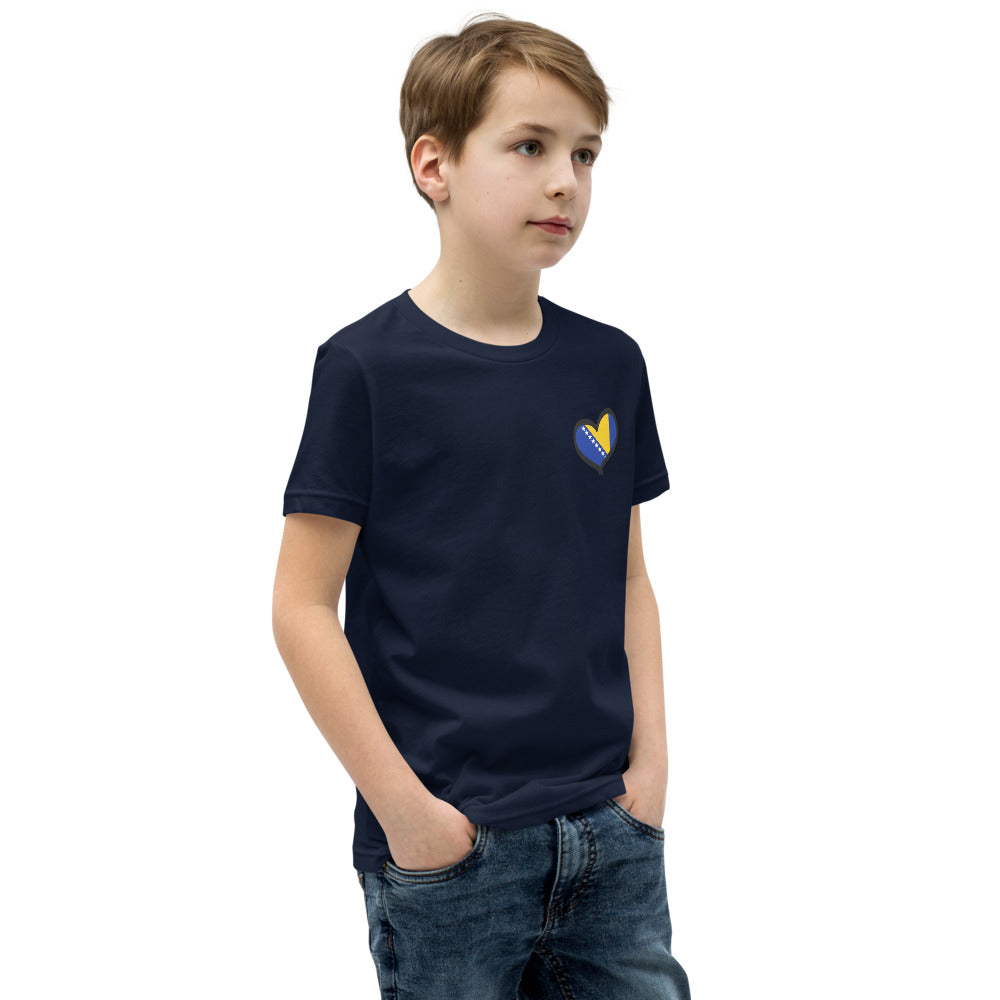 Kids Bosnian Heart Short Sleeve T-Shirt Unisex