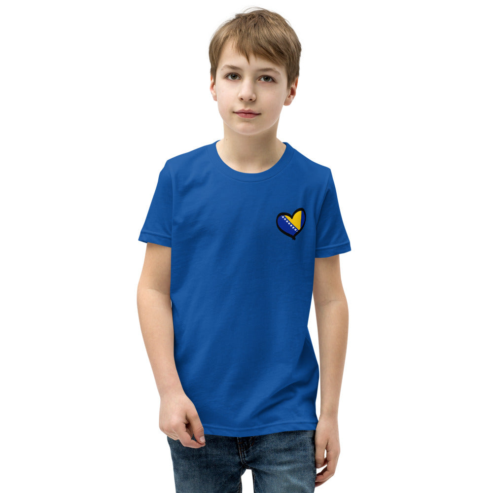 Kids Bosnian Heart Short Sleeve T-Shirt Unisex