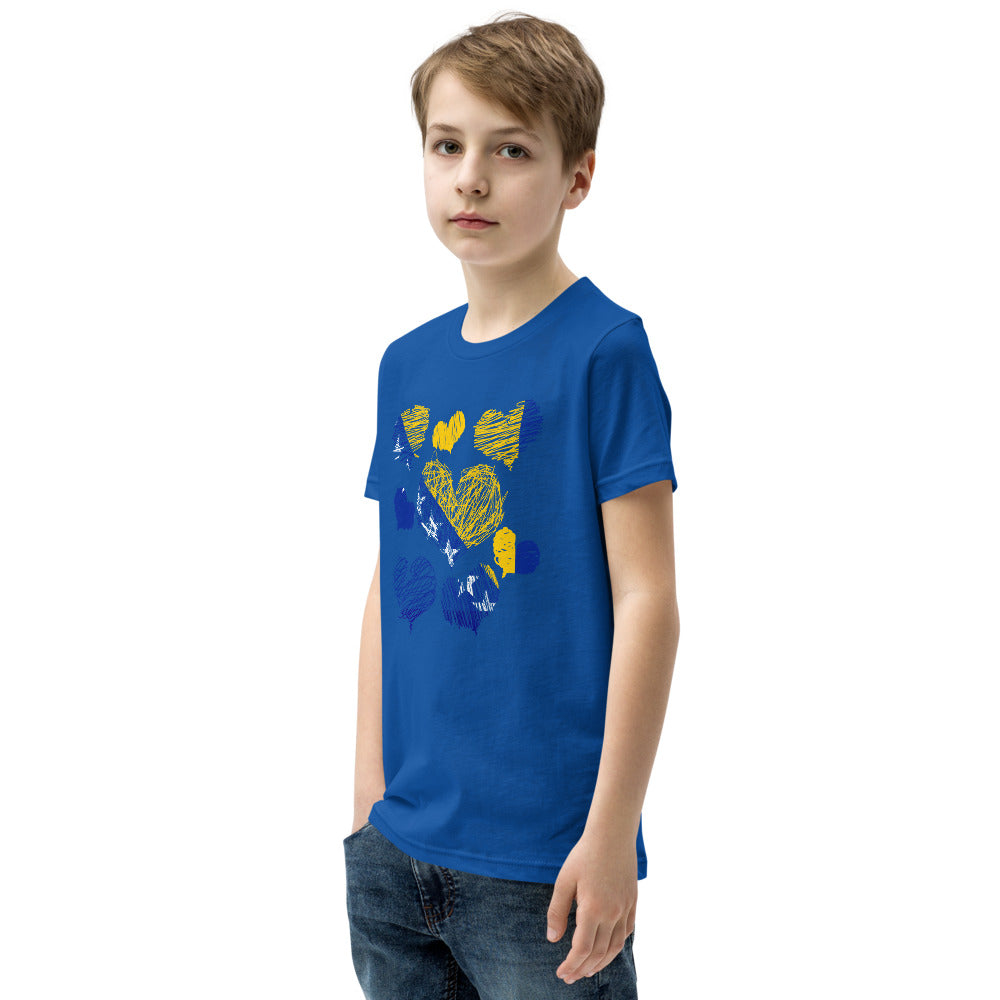 Kids Bosnian Hearts Short Sleeve T-Shirt