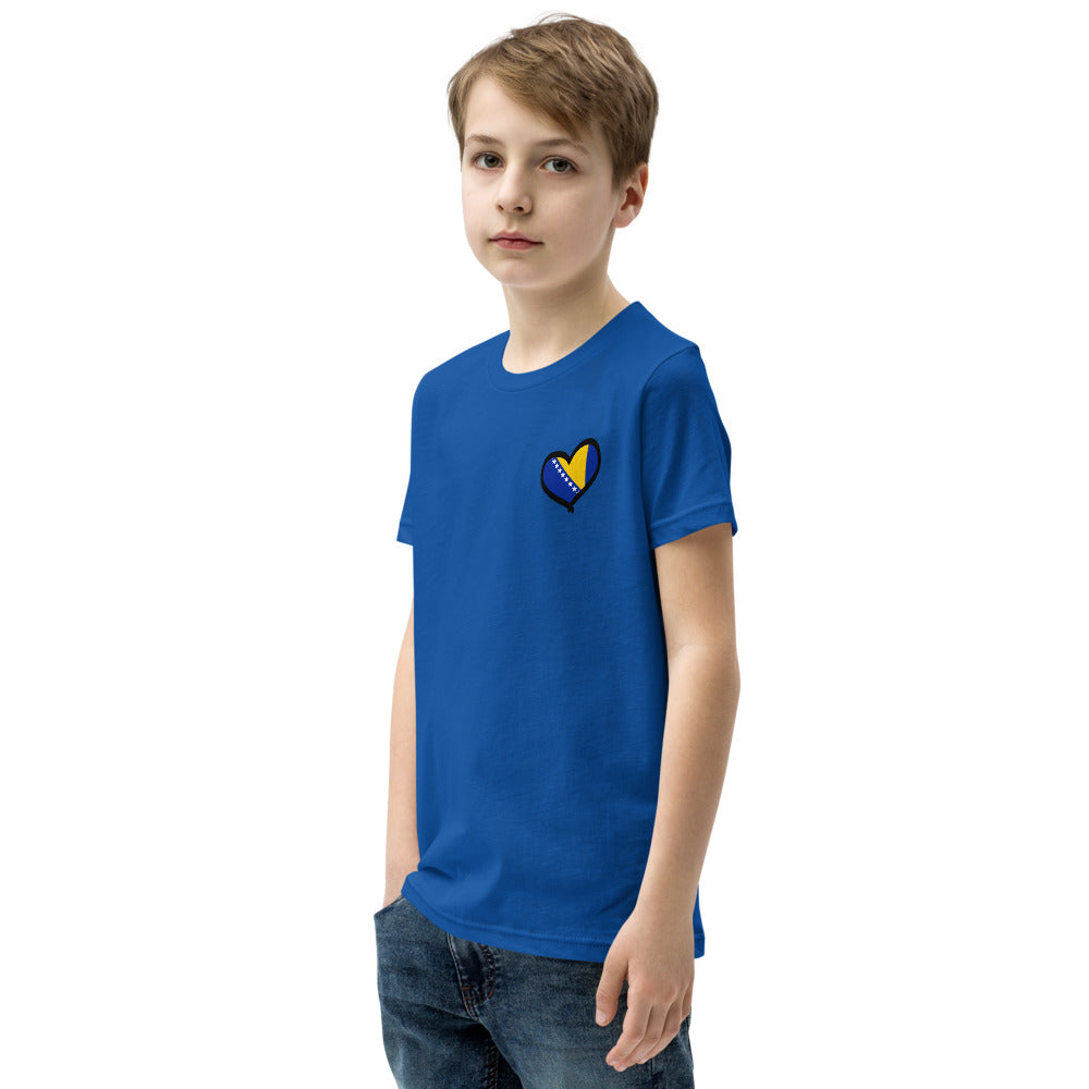 Kids Bosnian Heart Short Sleeve T-Shirt Unisex