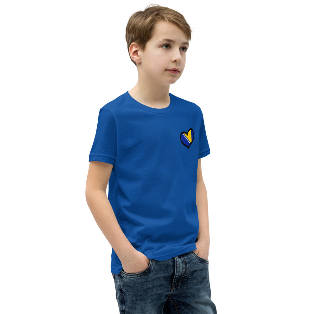 Kids Bosnian Heart Short Sleeve T-Shirt Unisex