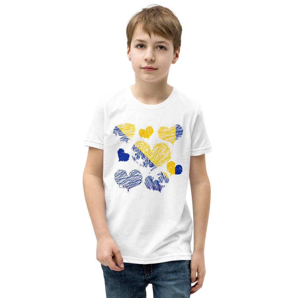 Kids Bosnian Hearts Short Sleeve T-Shirt