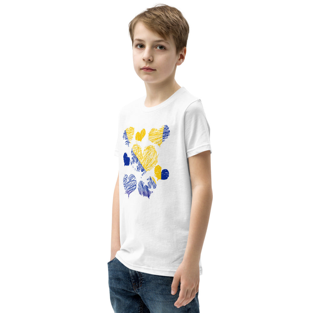 Kids Bosnian Hearts Short Sleeve T-Shirt